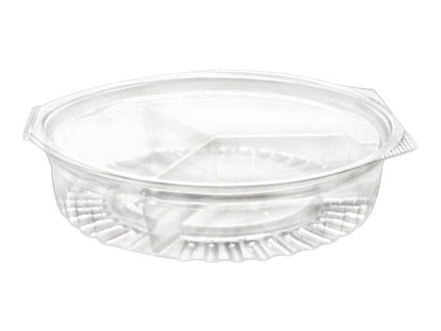 20 oz. Round Partition Clamshell Container by DCP, DCP